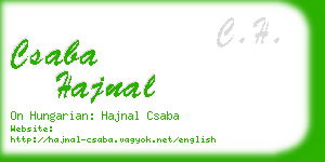 csaba hajnal business card